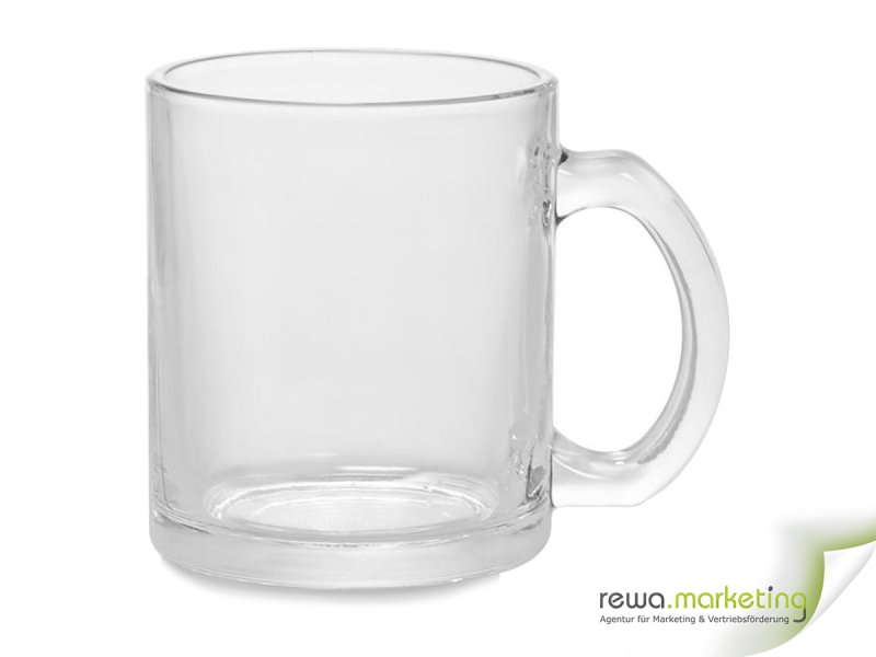 Glass mug crystal clear incl. individual imprint